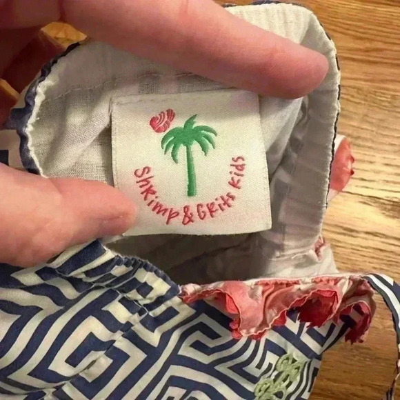 Shrimp and Grits Kids Whale Bathing Suit 3T - Picture 4 of 8